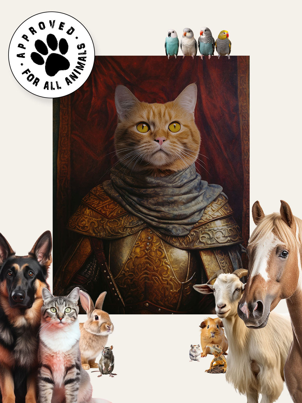 The Warrior King - Custom Pet Cushion