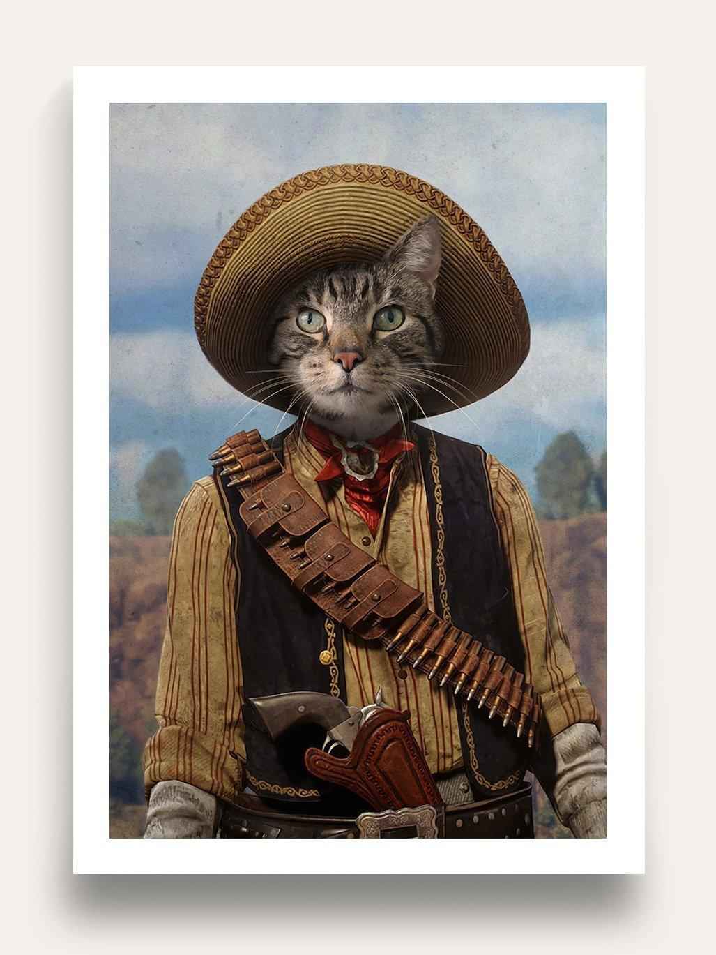 The Outlaw - Custom Vintage Pet Portrait