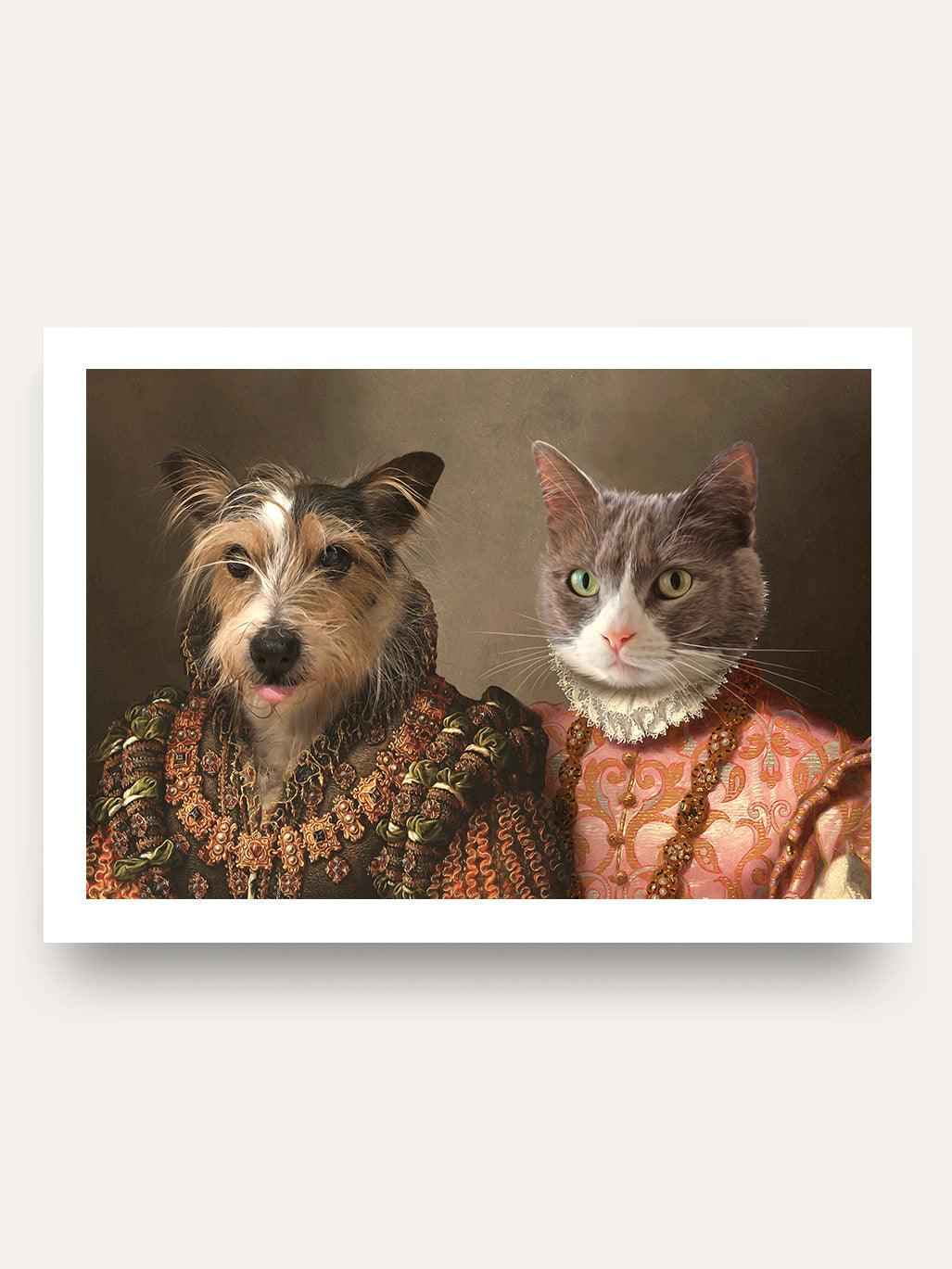 The Queen & The Duchess – Custom Vintage Pet Portrait