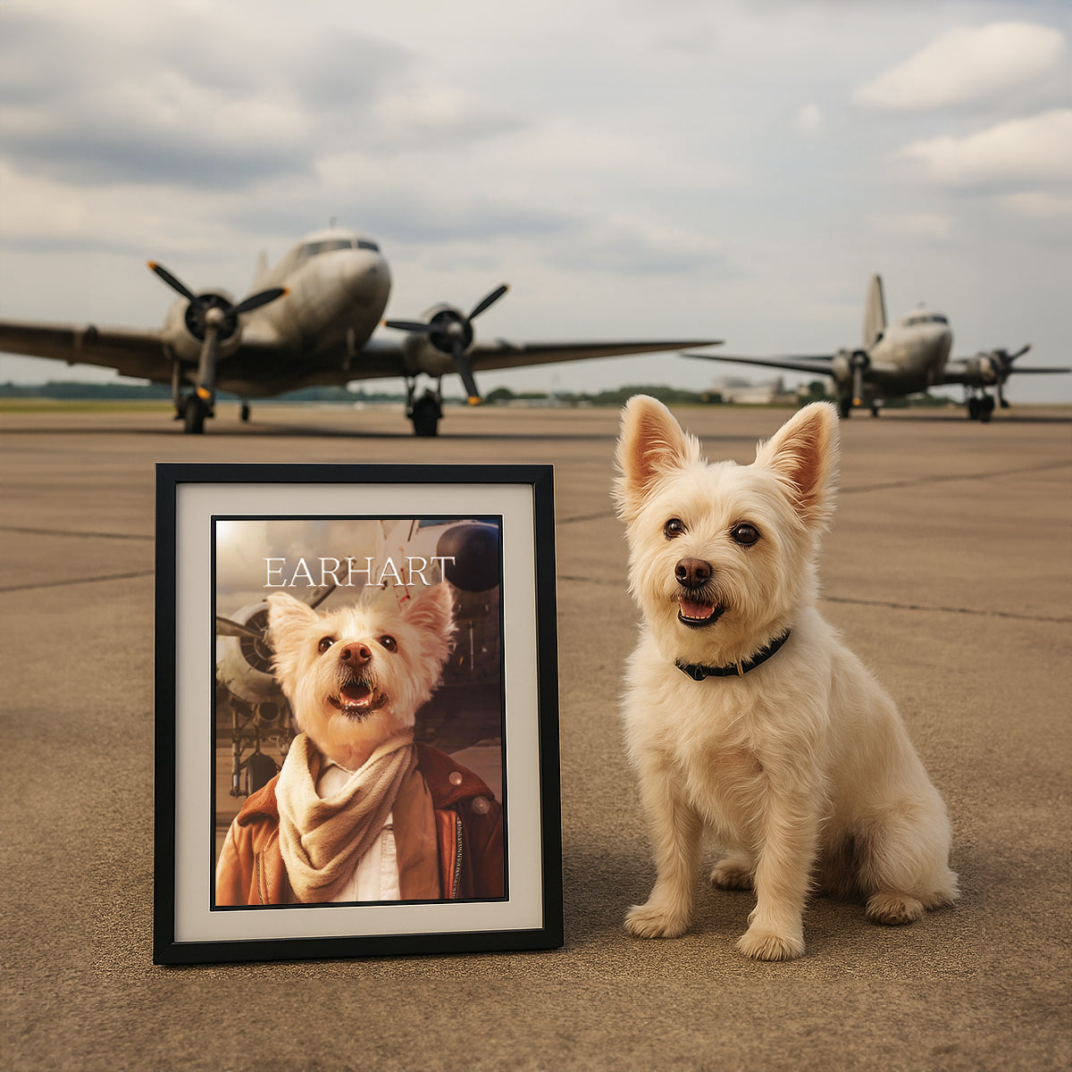 Amelia Earhart - Custom Pet Portrait