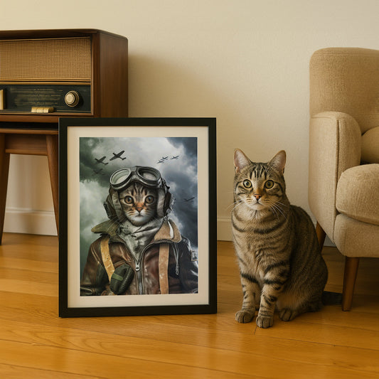 Spitfire Pilot - Custom Pet Portrait
