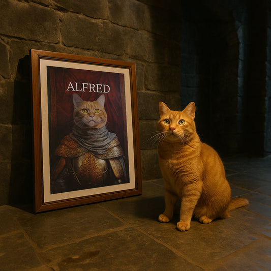 The Warrior King - Custom Pet Portrait