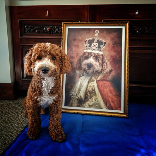 The King - Custom Vintage Pet Portrait
