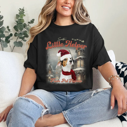 Custom Vintage Christmas Pet T-Shirt