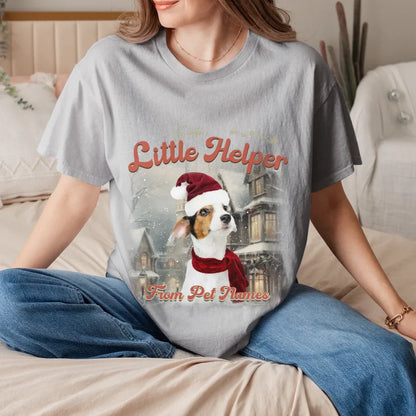 Custom Vintage Christmas Pet T-Shirt