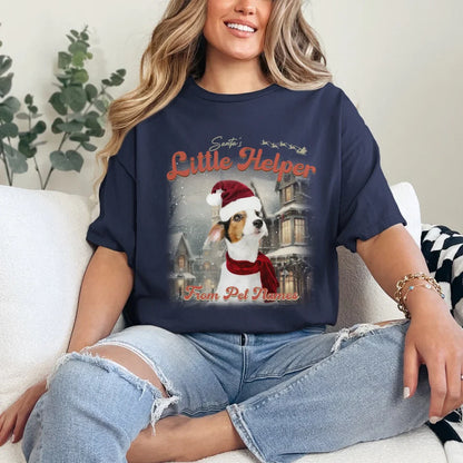 Custom Vintage Christmas Pet T-Shirt