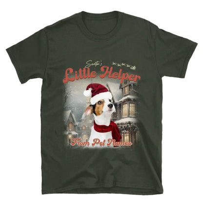 Custom Vintage Christmas Pet T-Shirt