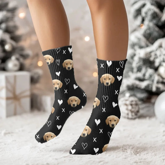 Hugs and Kisses Pet Face Socks