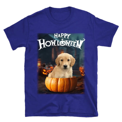 Pet in Photo-Realistic Pumpkin Photo Upload T-Shirt