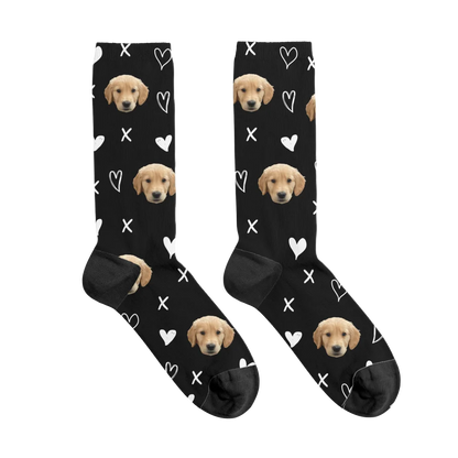 Hugs and Kisses Pet Face Socks