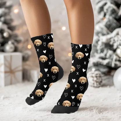 Hugs and Kisses Pet Face Socks