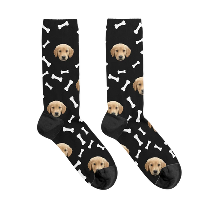 Bone Pattern Pet Face Socks