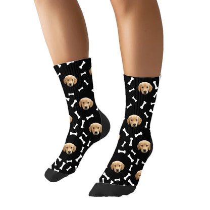 Bone Pattern Pet Face Socks
