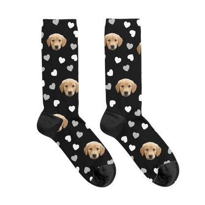 Pet Face Heart Pattern Socks