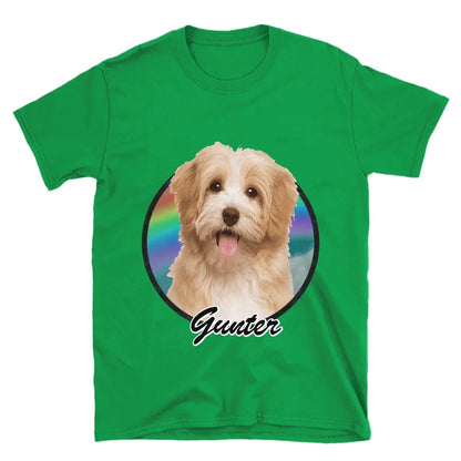 Custom Pet in Circle Photo Upload T-Shirt