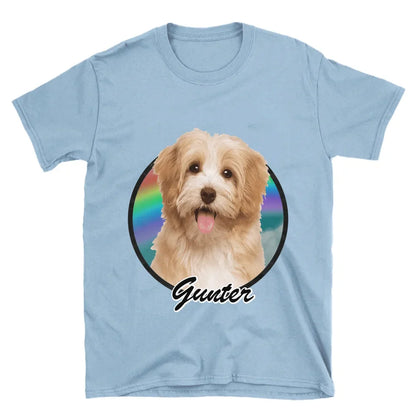 Custom Pet in Circle Photo Upload T-Shirt