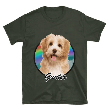 Custom Pet in Circle Photo Upload T-Shirt