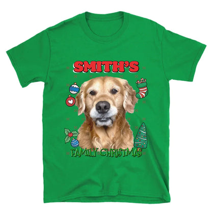 Custom Christmas Pet Photo T-Shirt