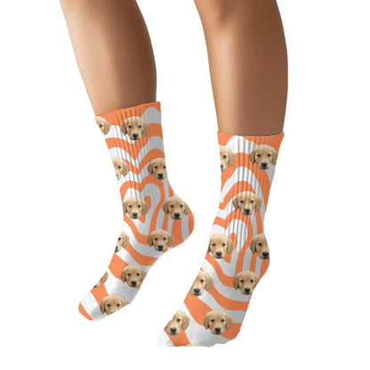 Personalized Illusion Pattern Pet Face Socks