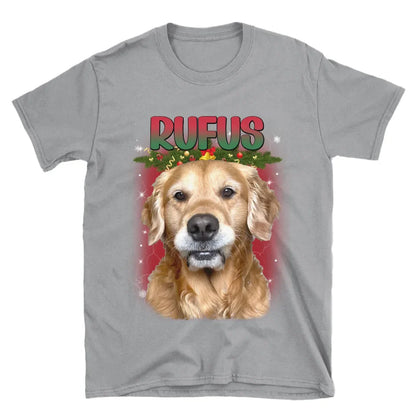 Personalized Christmas Custom Pet Photo T-Shirt