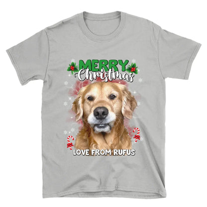 Personalized Christmas Pet Photo Upload T-Shirt