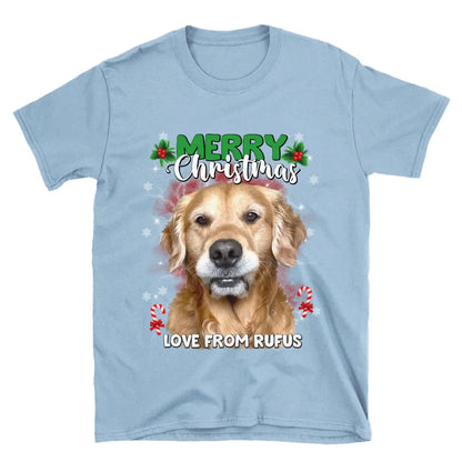 Personalized Christmas Pet Photo Upload T-Shirt