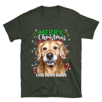 Personalized Christmas Pet Photo Upload T-Shirt