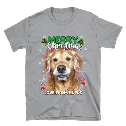 Personalized Christmas Pet Photo Upload T-Shirt