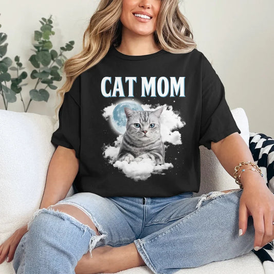 Custom Night Sky Pet Photo Upload T-Shirt