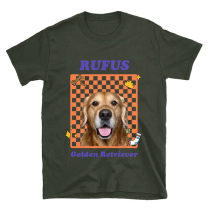 Personalized Checkered Pet Photo Tee Shirt