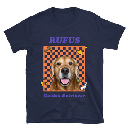 Personalized Checkered Pet Photo Tee Shirt