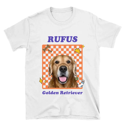 Personalized Checkered Pet Photo Tee Shirt