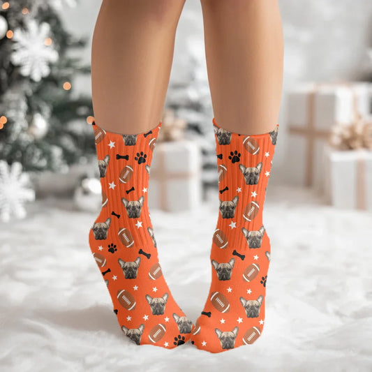 Personalized American Football Custom Face Socks