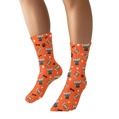 Personalized American Football Custom Face Socks