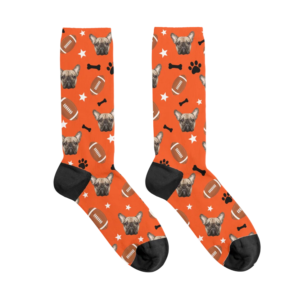 Personalized American Football Custom Face Socks