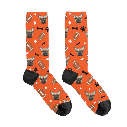 Personalized American Football Custom Face Socks