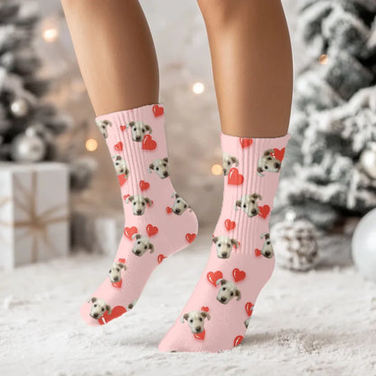 Personalized Valentines Day Custom Photo Socks