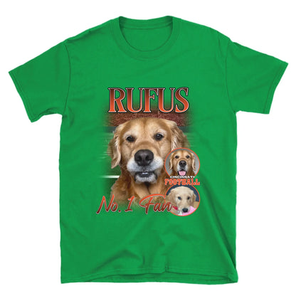 Personalized American Football Custom Pet Photo T-Shirt