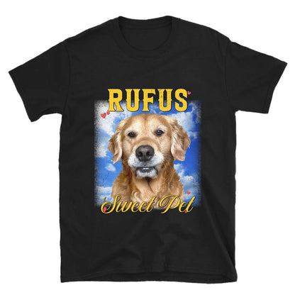 Personalized Vintage Pet Photo and Backdrop T-Shirt