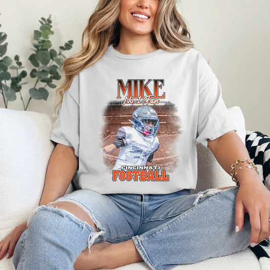 Personalized American Football Fan Photo T-Shirt