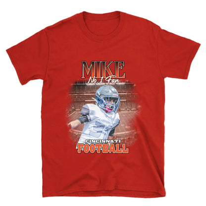 Personalized American Football Fan Photo T-Shirt