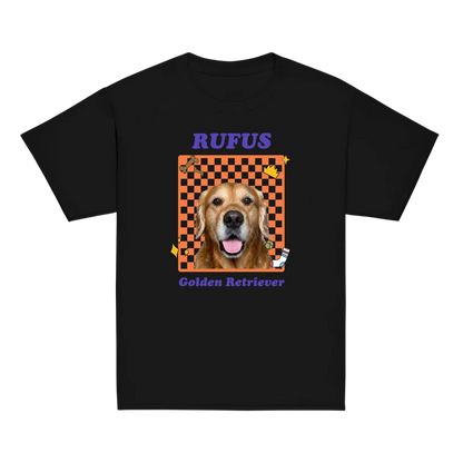 Personalized Checkered Pet Photo Baby Tee