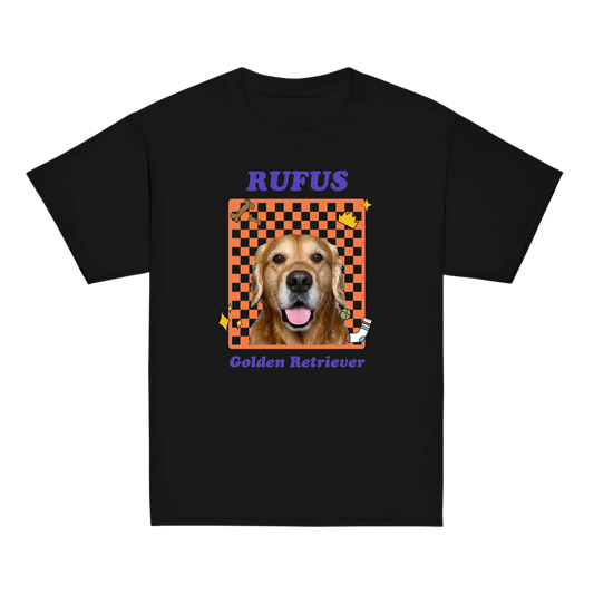 Personalized Checkered Pet Photo Baby Tee