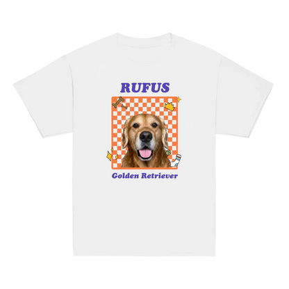Personalized Checkered Pet Photo Baby Tee