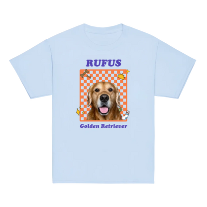 Personalized Checkered Pet Photo Baby Tee