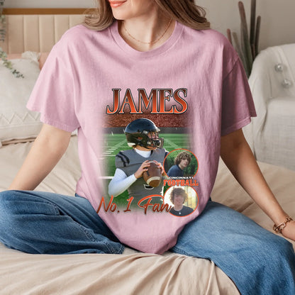 Personalized American Football Custom Photo T-Shirt