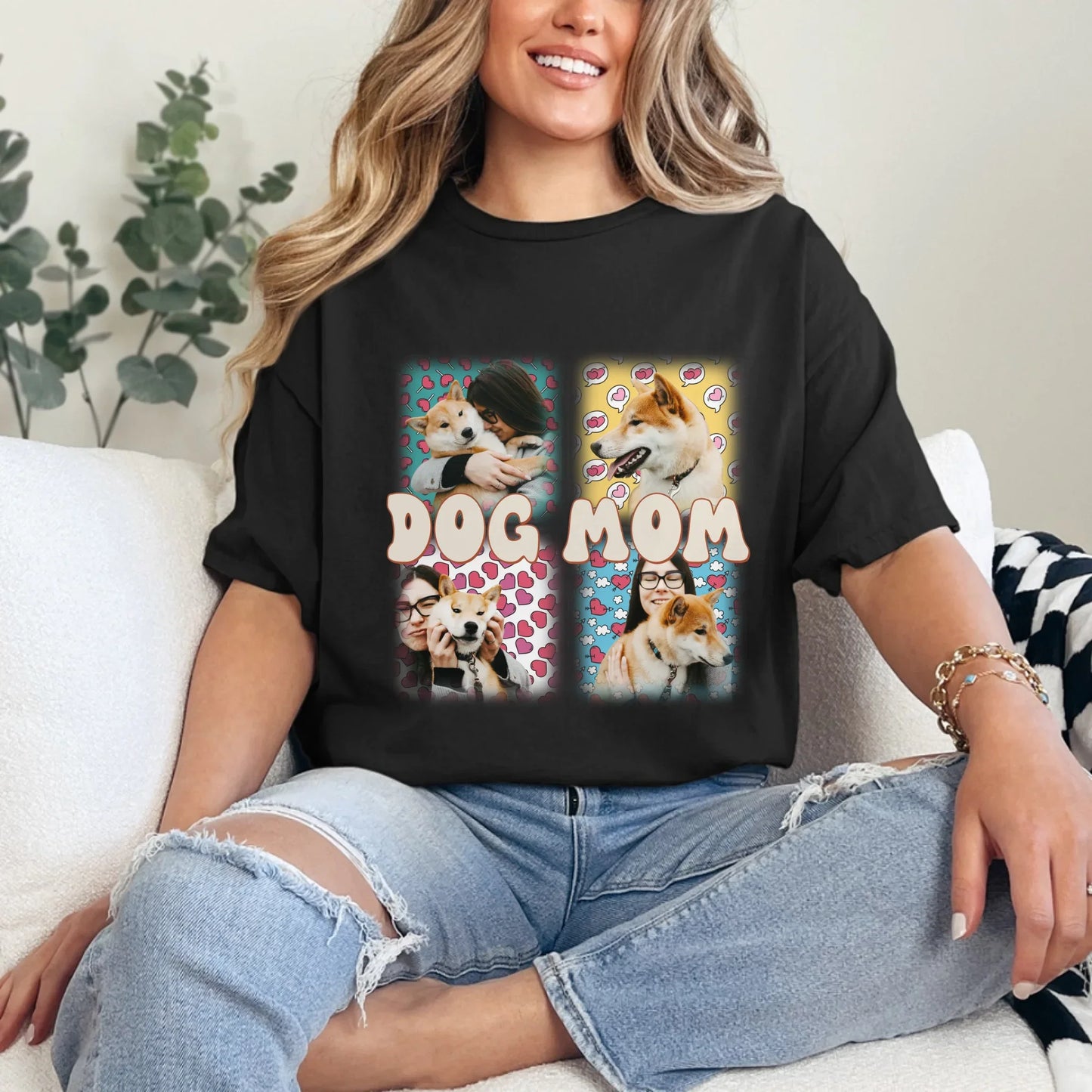 Pet Mom Window Pane T-shirt