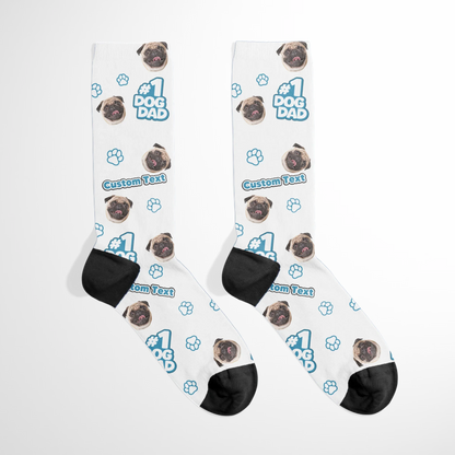 Personalized Father's Day #1 Dog Dad Socks