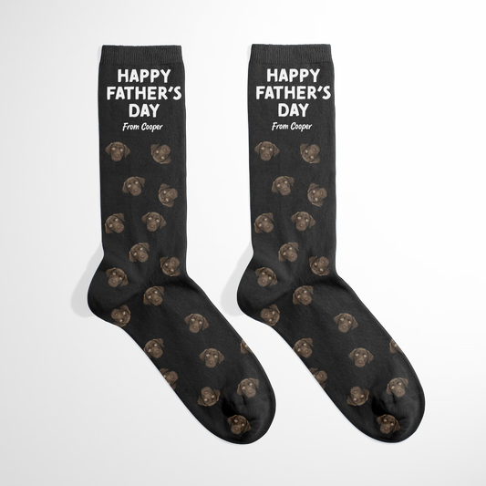Personalized Father's Day Pet Face Pattern Socks