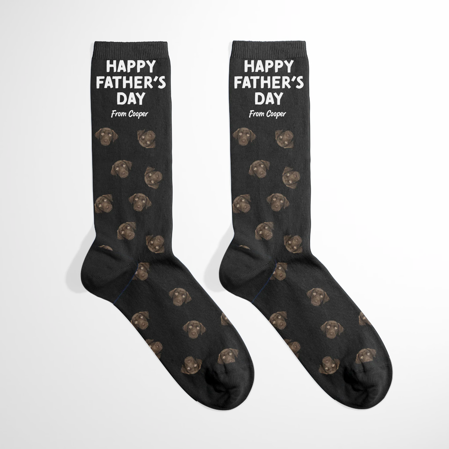 Personalized Father's Day Pet Face Pattern Socks